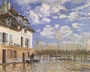 Alfred Sisley The Bark during the Flood,Port Marly (mk09) oil painting artist